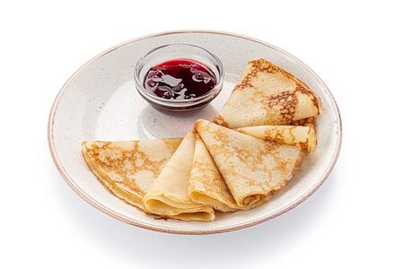 Блинчики Домашние с вишневым вареньем