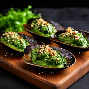 Запеченные мидии сливочном соусе