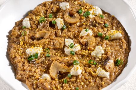 Ризотто с белыми грибами и сливочным сыром