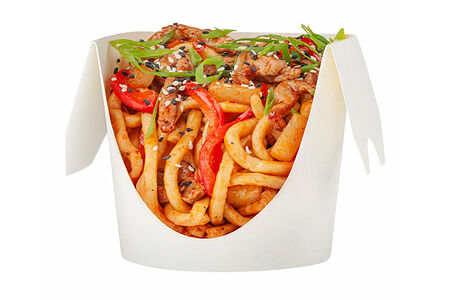 Вок со свининой в кисло-сладком соусе