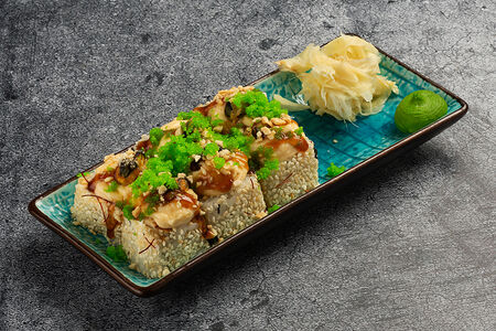 Запеченный ролл с мидиями