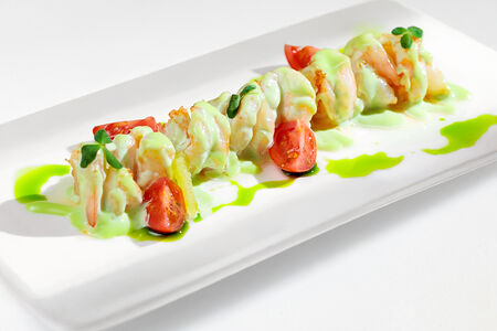 Тигровые креветки в сладком васаби