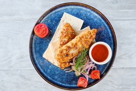 Люля-кебаб из курицы с сыром