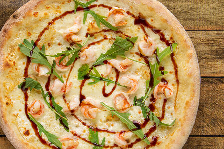 Пицца Креветки и руккола 40