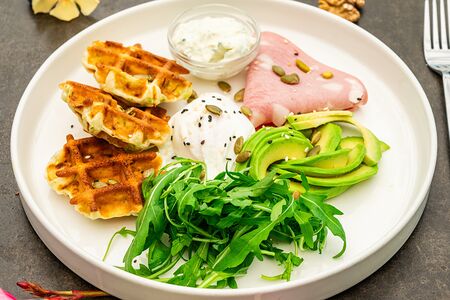 Вафля с кабачками