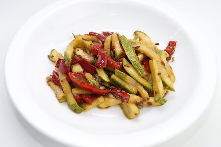 Кабачки с болгарским перцем 