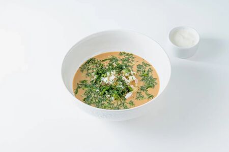 Окрошка на пряном квасе