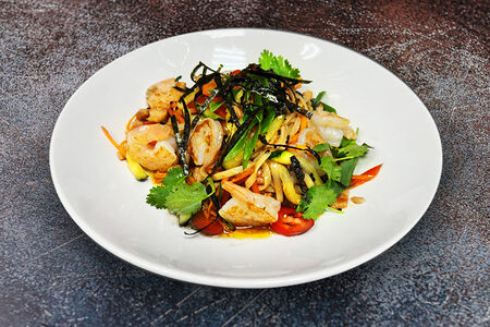 Лапша удон с креветками