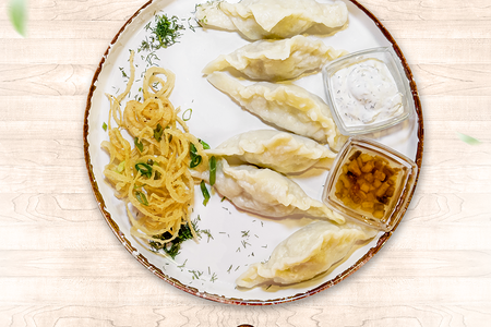 Вареники с говядиной Гылуны