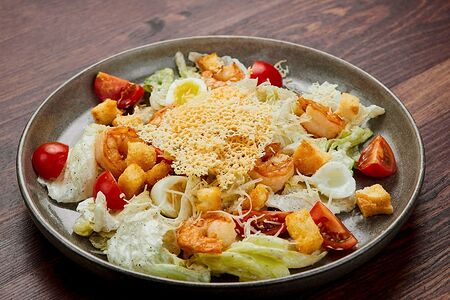 Салат Цезарь с креветкой 