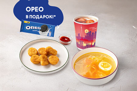 Детский обед с куриным супом