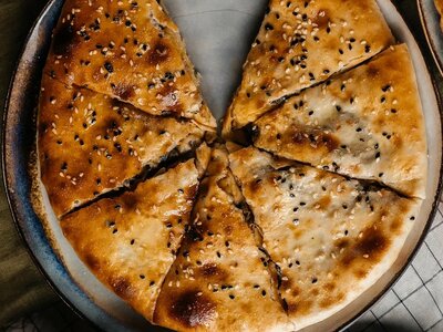 Пирог с курицей и грибами