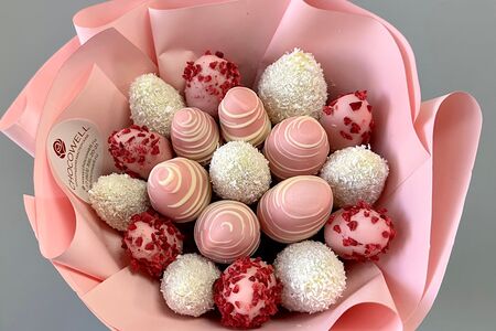 Клубника в шоколаде букет Зефирка