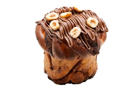 Шведская булочка с шоколадом и фундуком