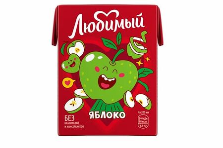 Сок Любимый 0,2 (яблоко )
