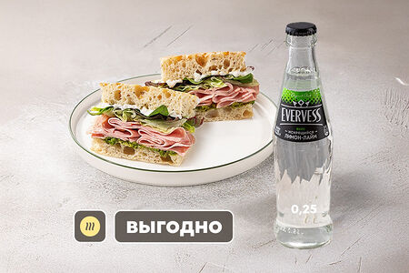 Комбо Бейгл с пастрами из индейки и Everevess