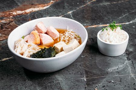 Мисо с острым лососем