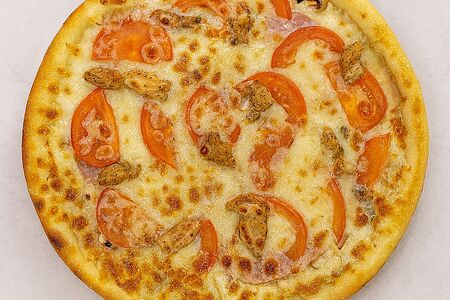Пицца курица, ветчина, грибы