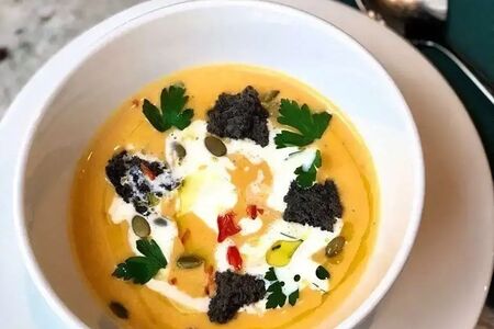 Тыквенный крем с сыром страчателла