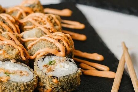 Лосось терияки темпура