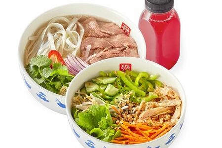 Ланч №3: суп на выбор, Салат с курицей, Морс