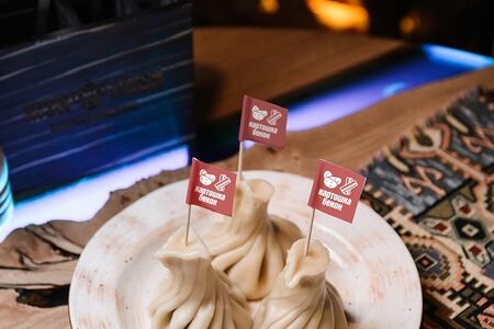 Хинкали картофель бекон