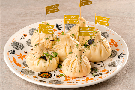 Хинкали со страчателлой