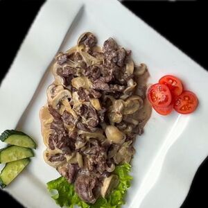 Бефстроганов с грибами