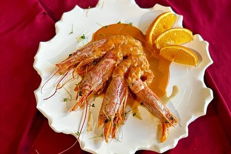 Лангустины в апельсиновом соусе