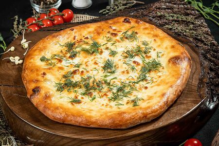 Хачапури с творогом и зеленью 