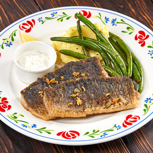 Карп Браславский с картофельным пюре