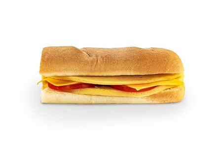 Сэндвич с омлетом, сыром и беконом