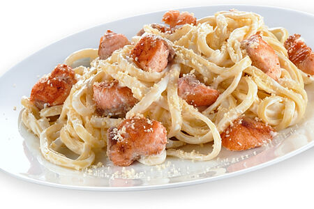 Паста с лососем