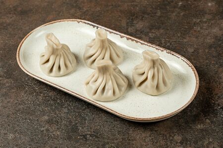 Хинкали с грибами и сливочным сыром