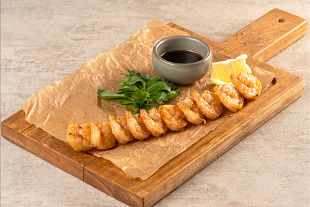 Шашлык из креветок