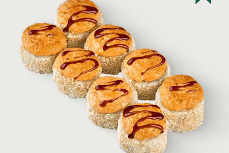 Ролл с беконом и мидиями Хит