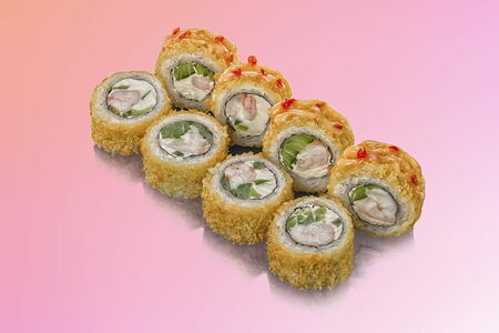 Жареный ролл с креветкой