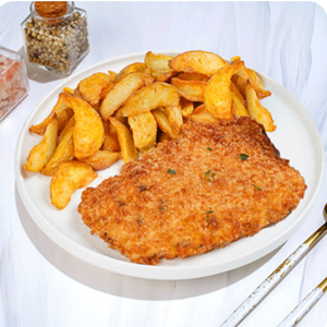 Шницель куриный с картофелем по-деревенски