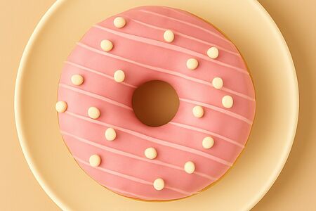 Пончик клубника-сливки