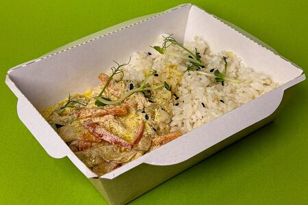 Рис с цыпленком в нежном сливочном соусе