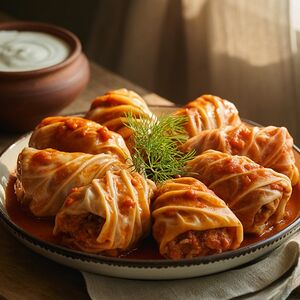 Голубцы с мясом поросёнка