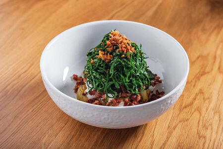 Картофельный салат с говяжьим беконом