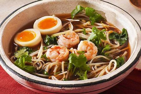 Рамен с креветками