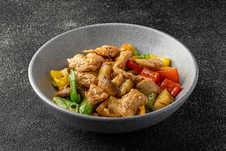 Овощи с курицей