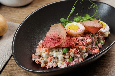 Оливье с говядиной