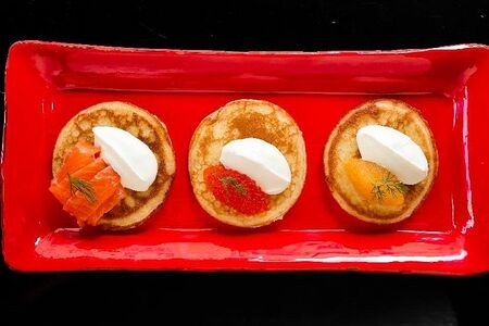 Оладьи с икрой