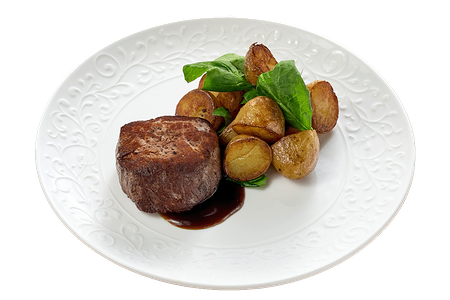 Стейк из говяжьей вырезки с соусом Демигляс