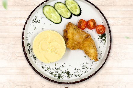 Пюрешкин и отбивная