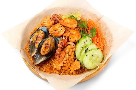 Жареный рис с морепродуктами