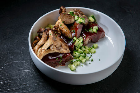 Томленая пиканья с вешенками